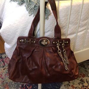 Authentic Coach Garnet Leather Handbag
